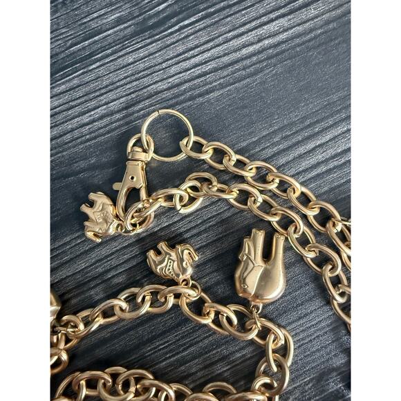 L/XL Elephant Gold Charm Chaim Belt - Picture 3 of 5